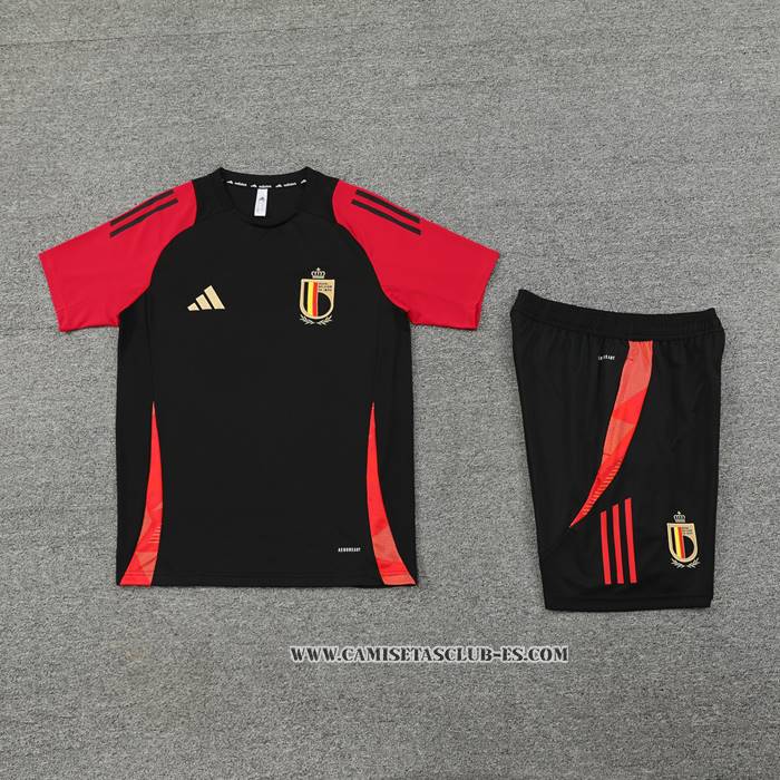 Chandal del Belgica 24-25 Manga Corta Negro - Pantalon Corto